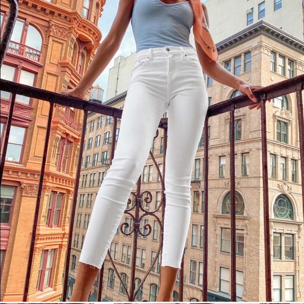 Pistola white skinny jeans, size 27